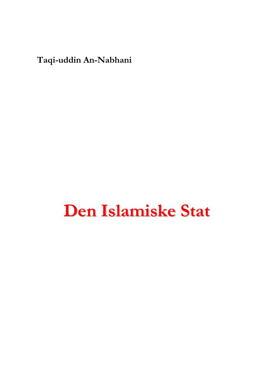 Den Islamiske Stat cover