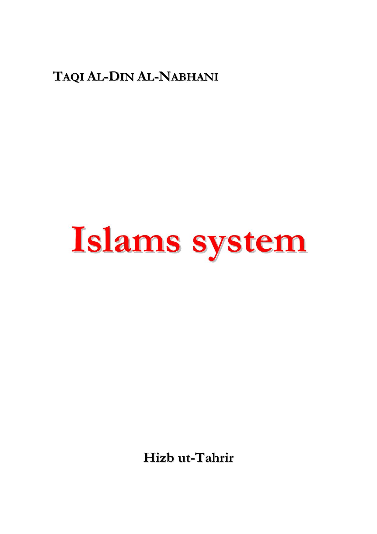 Islams System cover