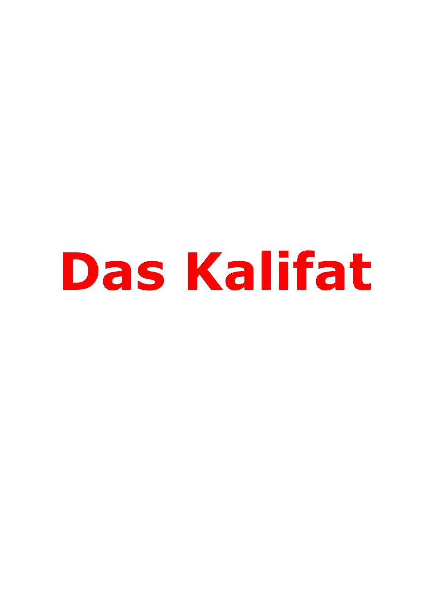 Das Kalifat cover